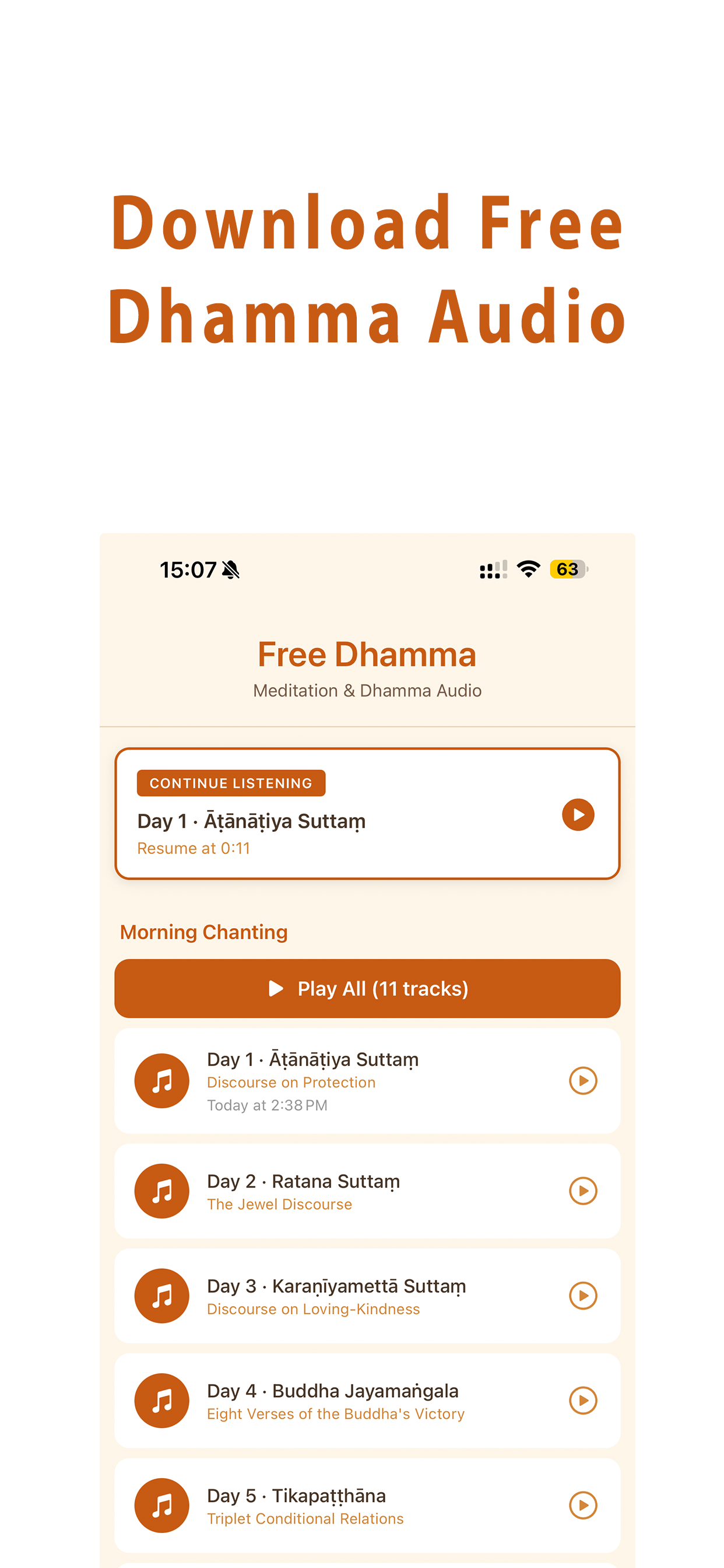 Morning Chanting tracks